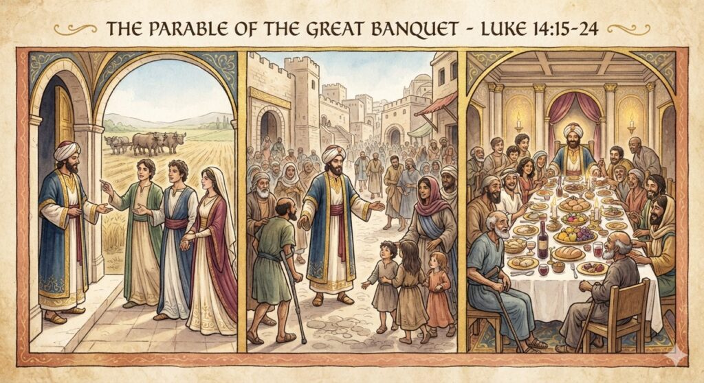 Banquet parable graphic